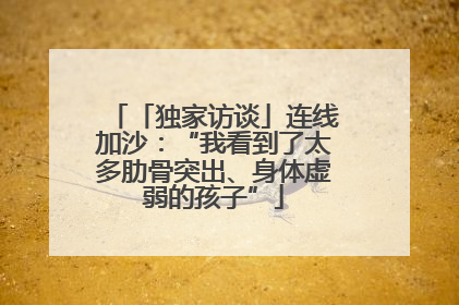 「独家访谈」连线加沙：“我看到了太多肋骨突出、身体虚弱的孩子”