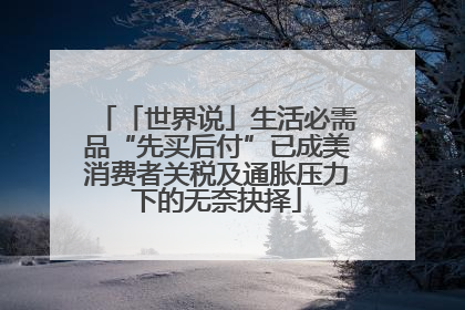 「世界说」生活必需品“先买后付”已成美消费者关税及通胀压力下的无奈抉择
