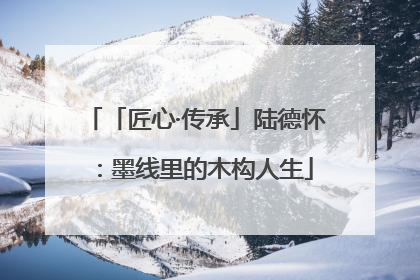 「匠心·传承」陆德怀：墨线里的木构人生