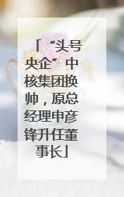 “头号央企”中核集团换帅，原总经理申彦锋升任董事长