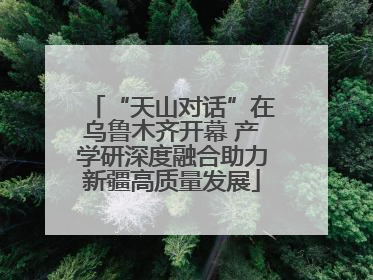 “天山对话”在乌鲁木齐开幕 产学研深度融合助力新疆高质量发展