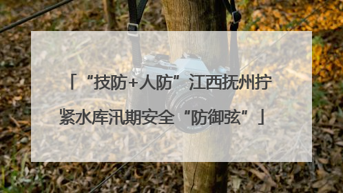“技防+人防”江西抚州拧紧水库汛期安全“防御弦”