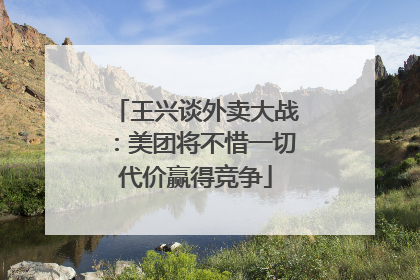 王兴谈外卖大战：美团将不惜一切代价赢得竞争