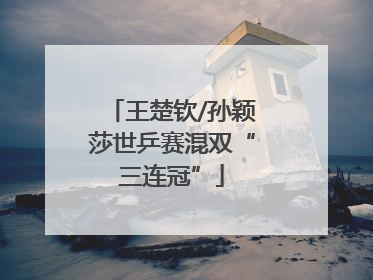 王楚钦/孙颖莎世乒赛混双“三连冠”