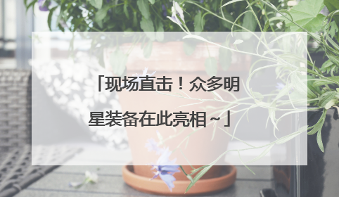 现场直击！众多明星装备在此亮相～