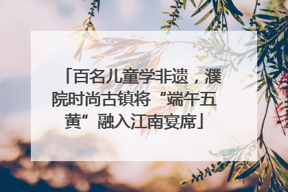 百名儿童学非遗，濮院时尚古镇将“端午五黄”融入江南宴席