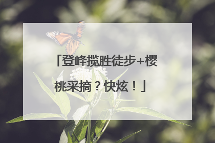 登峰揽胜徒步+樱桃采摘？快炫！