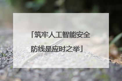 筑牢人工智能安全防线是应时之举