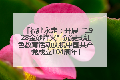福建永定：开展“1928金砂烽火”沉浸式红色教育活动庆祝中国共产党成立104周年
