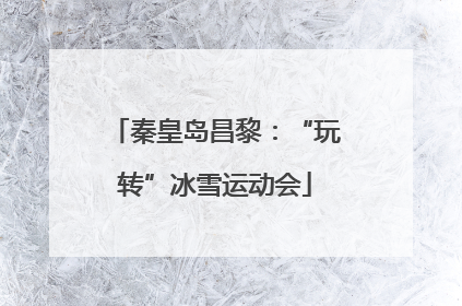 秦皇岛昌黎：“玩转”冰雪运动会