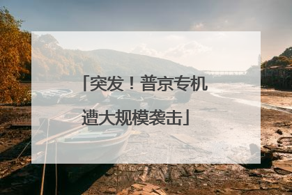 突发！普京专机遭大规模袭击