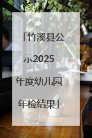 竹溪县公示2025年度幼儿园年检结果