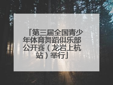 第三届全国青少年体育舞蹈俱乐部公开赛（龙岩上杭站）举行