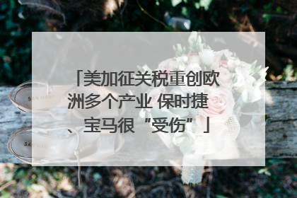 美加征关税重创欧洲多个产业 保时捷、宝马很“受伤”