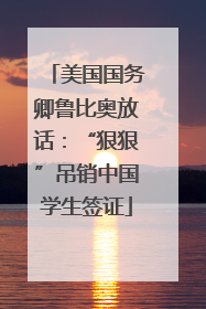 美国国务卿鲁比奥放话：“狠狠”吊销中国学生签证