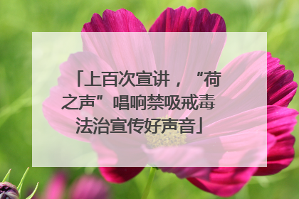 上百次宣讲，“荷之声”唱响禁吸戒毒法治宣传好声音