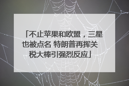 不止苹果和欧盟，三星也被点名 特朗普再挥关税大棒引强烈反应