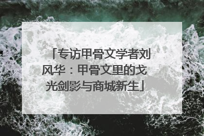 专访甲骨文学者刘风华：甲骨文里的戈光剑影与商城新生