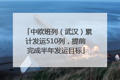 中欧班列（武汉）累计发运510列，提前完成半年发运目标