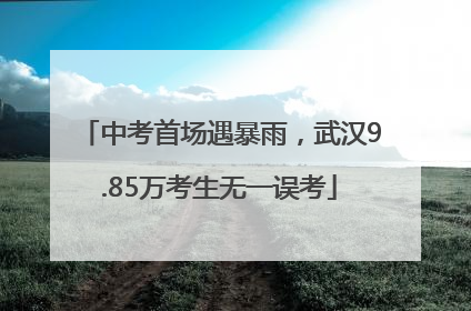 中考首场遇暴雨，武汉9.85万考生无一误考