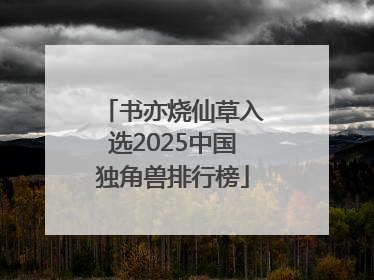 书亦烧仙草入选2025中国独角兽排行榜