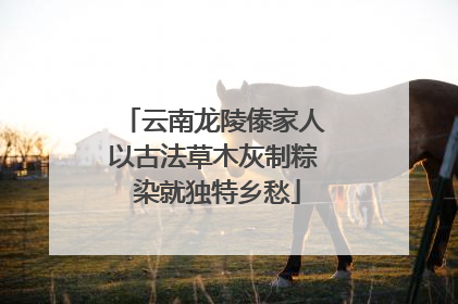 云南龙陵傣家人以古法草木灰制粽 染就独特乡愁