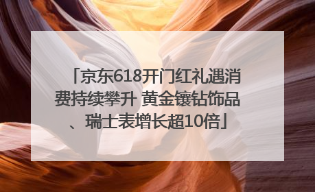 京东618开门红礼遇消费持续攀升 黄金镶钻饰品、瑞士表增长超10倍