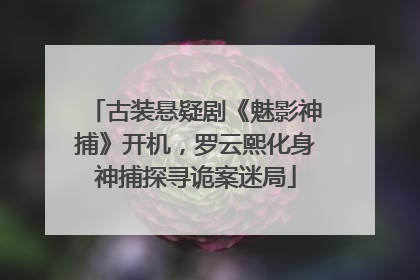 古装悬疑剧《魅影神捕》开机，罗云熙化身神捕探寻诡案迷局