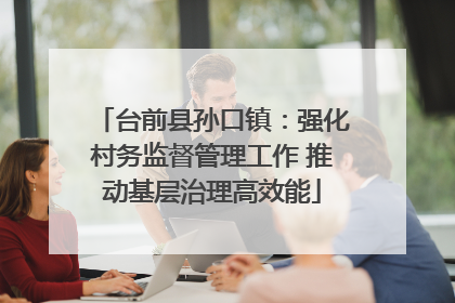 台前县孙口镇：强化村务监督管理工作 推动基层治理高效能