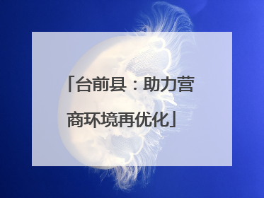 台前县：助力营商环境再优化