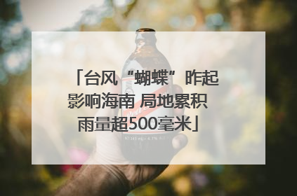 台风“蝴蝶”昨起影响海南 局地累积雨量超500毫米