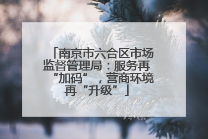 南京市六合区市场监督管理局：服务再“加码”，营商环境再“升级”