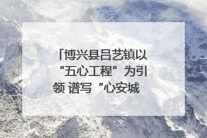 博兴县吕艺镇以“五心工程”为引领 谱写“心安城市”建设新篇章