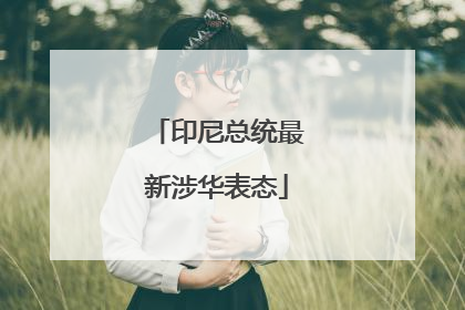 印尼总统最新涉华表态