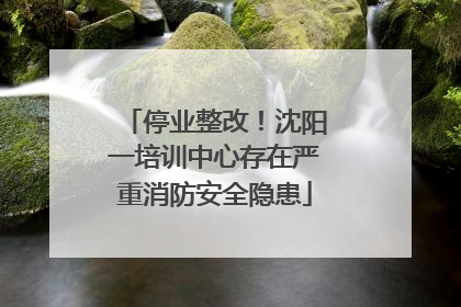 停业整改！沈阳一培训中心存在严重消防安全隐患