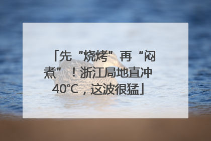 先“烧烤”再“闷煮”！浙江局地直冲40℃，这波很猛