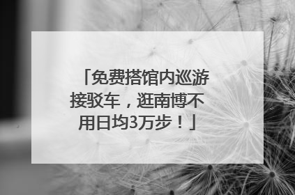 免费搭馆内巡游接驳车，逛南博不用日均3万步！