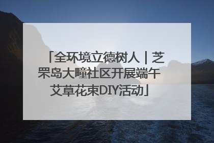 全环境立德树人｜芝罘岛大疃社区开展端午艾草花束DIY活动