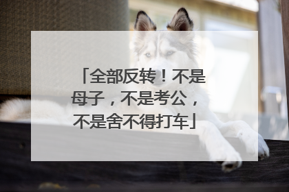全部反转！不是母子，不是考公，不是舍不得打车