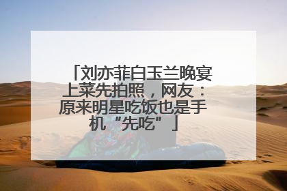 刘亦菲白玉兰晚宴上菜先拍照，网友：原来明星吃饭也是手机“先吃”