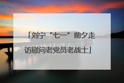 刘宁“七一”前夕走访慰问老党员老战士