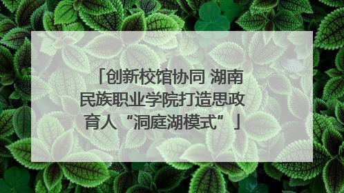 创新校馆协同 湖南民族职业学院打造思政育人“洞庭湖模式”