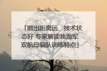 前出距离远、技术状态好 专家解读我海军双航母编队训练特点