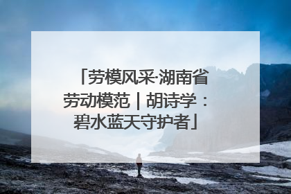 劳模风采·湖南省劳动模范｜胡诗学：碧水蓝天守护者