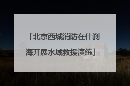 北京西城消防在什刹海开展水域救援演练