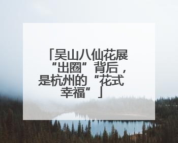 吴山八仙花展“出圈”背后，是杭州的“花式幸福”
