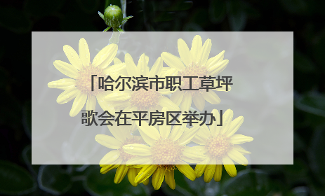 哈尔滨市职工草坪歌会在平房区举办