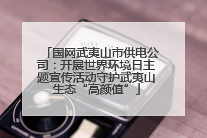 国网武夷山市供电公司：开展世界环境日主题宣传活动守护武夷山生态“高颜值”