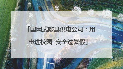 国网武陟县供电公司：用电进校园  安全过暑假