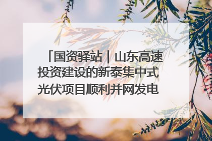 国资驿站｜山东高速投资建设的新泰集中式光伏项目顺利并网发电；国产电力机器人首次在智利电网应用